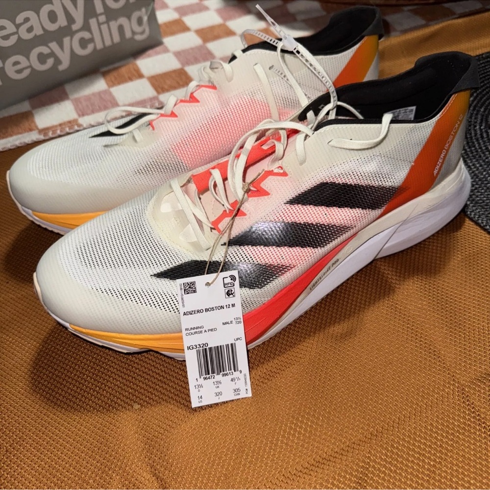 Adidas Adizero Boston 12 Ivory Pack Size 14